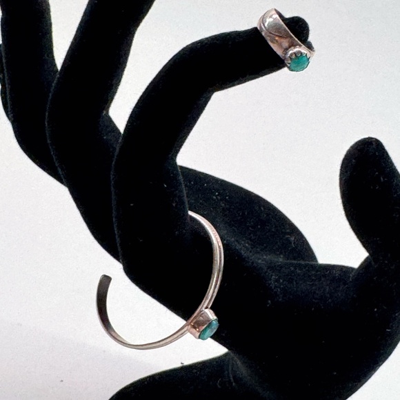 Navajo Sterling Silver Bracelet & Ring with Turquoise - Picture 1 of 8
